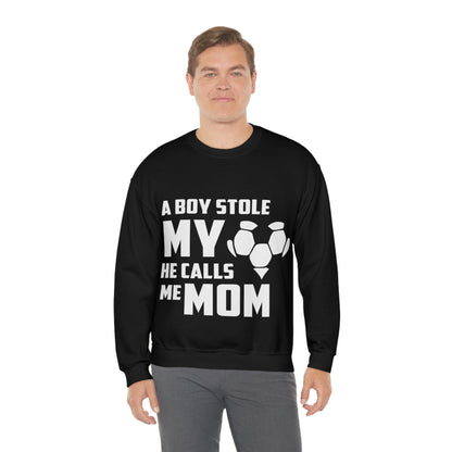 A boy stole my heart he calls me mom Crewneck Sweatshirt