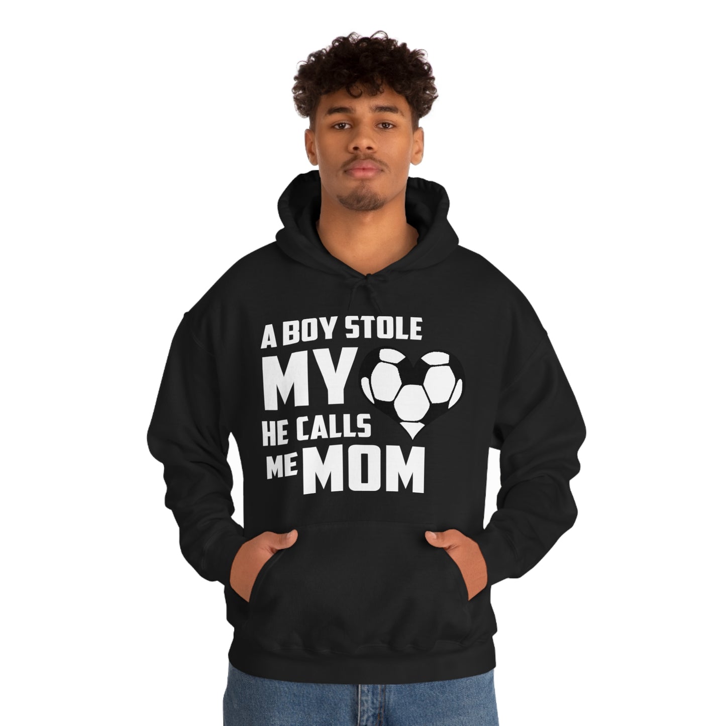 A boy stole my heart he calls me Mom Hoodie