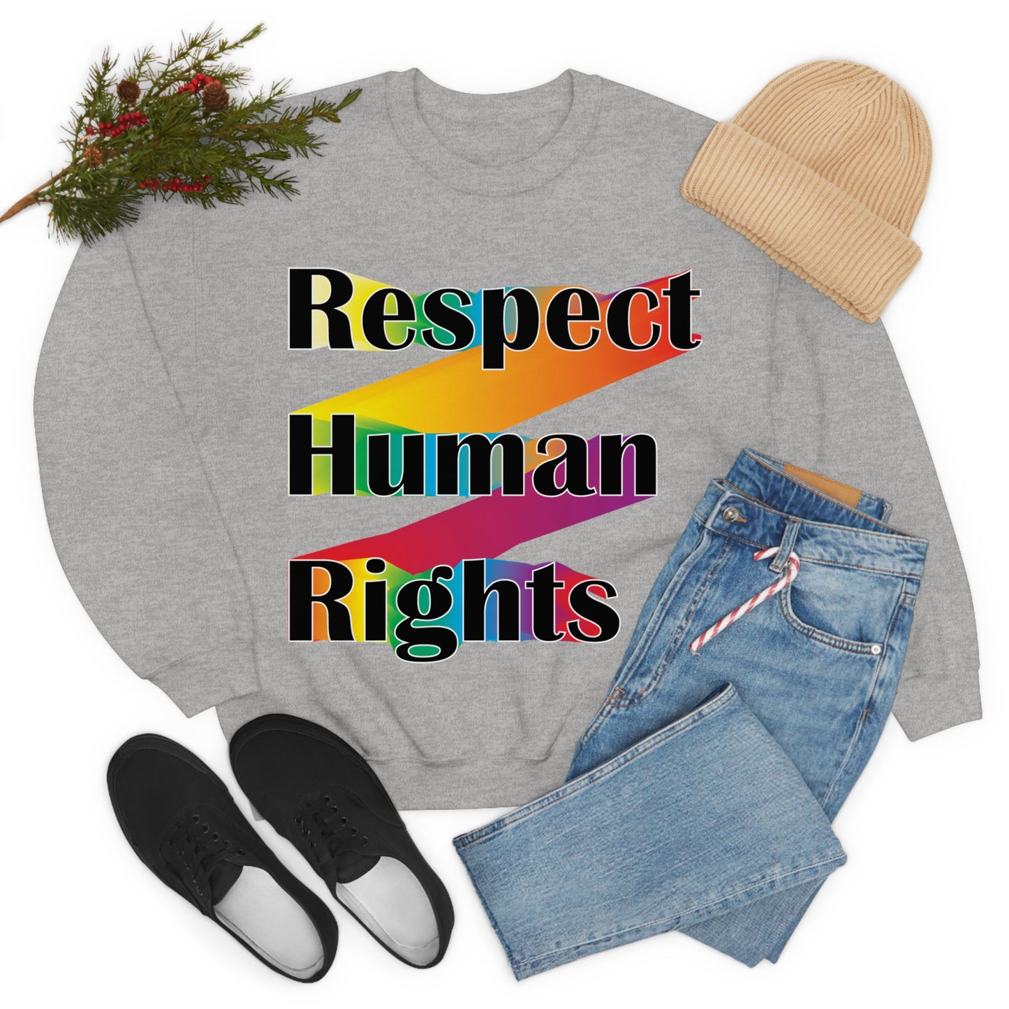 Respect Human Rights Crewneck Sweatshirt