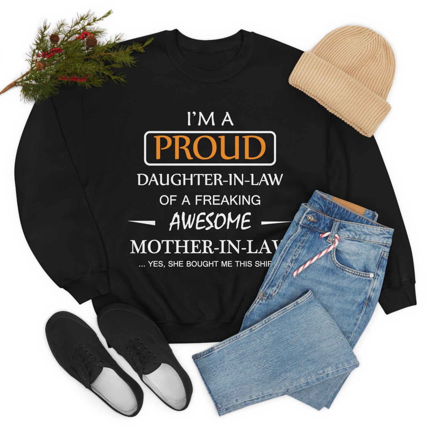 I'm A Proud Daughter in Law Crewneck Sweatshirt