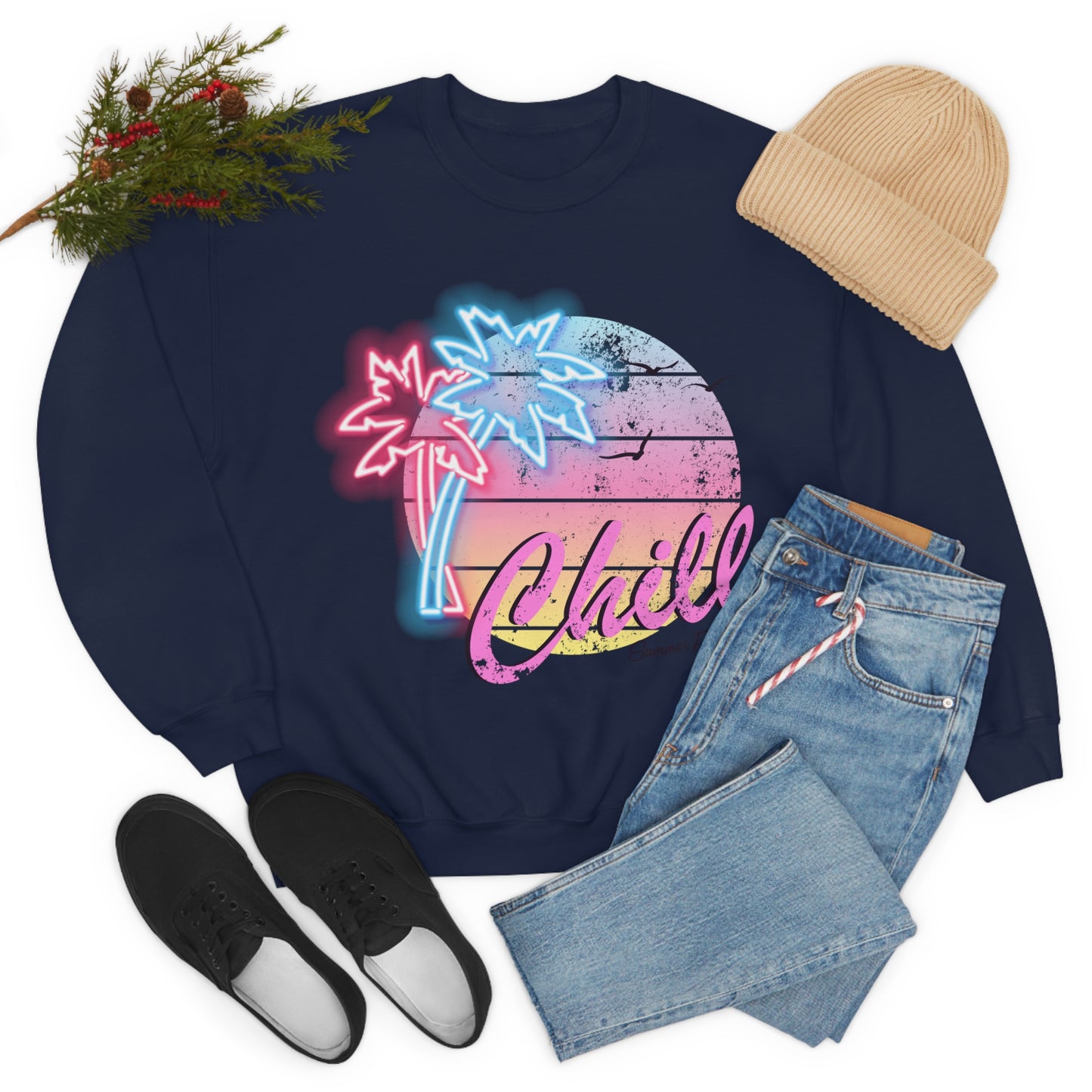 Chill Summer For Life Crewneck Sweatshirt