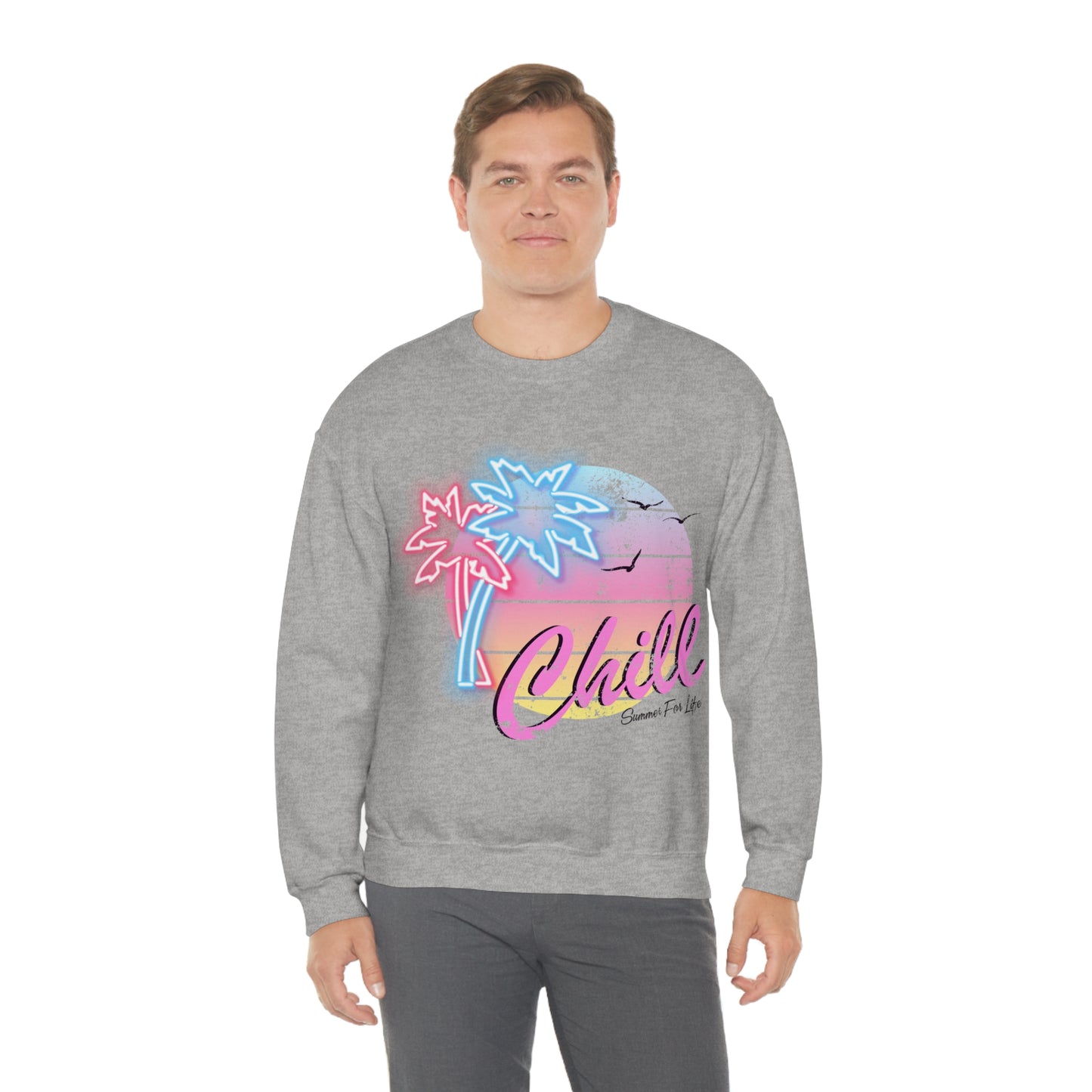 Chill Summer For Life Crewneck Sweatshirt