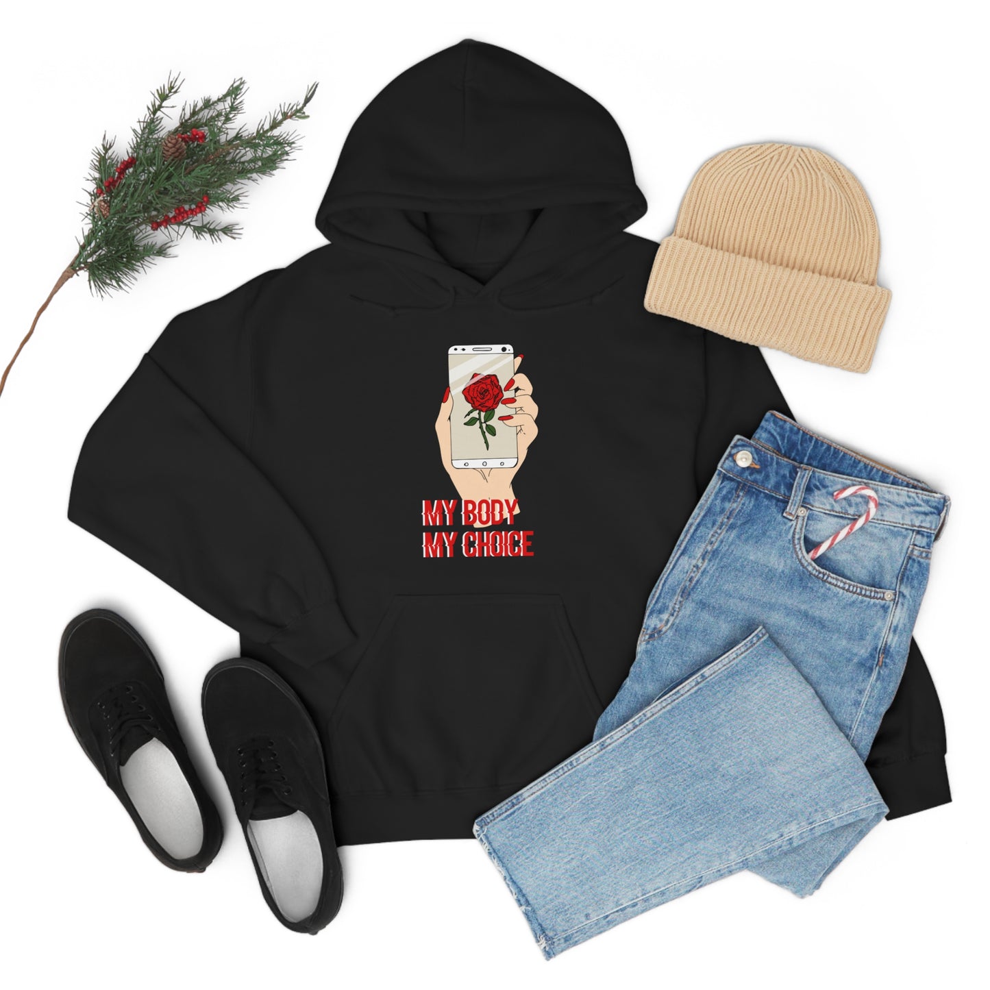 My Body is A Rose its My Choice Hoodie