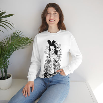 Animal instinct Tattoo Crewneck Sweatshirt