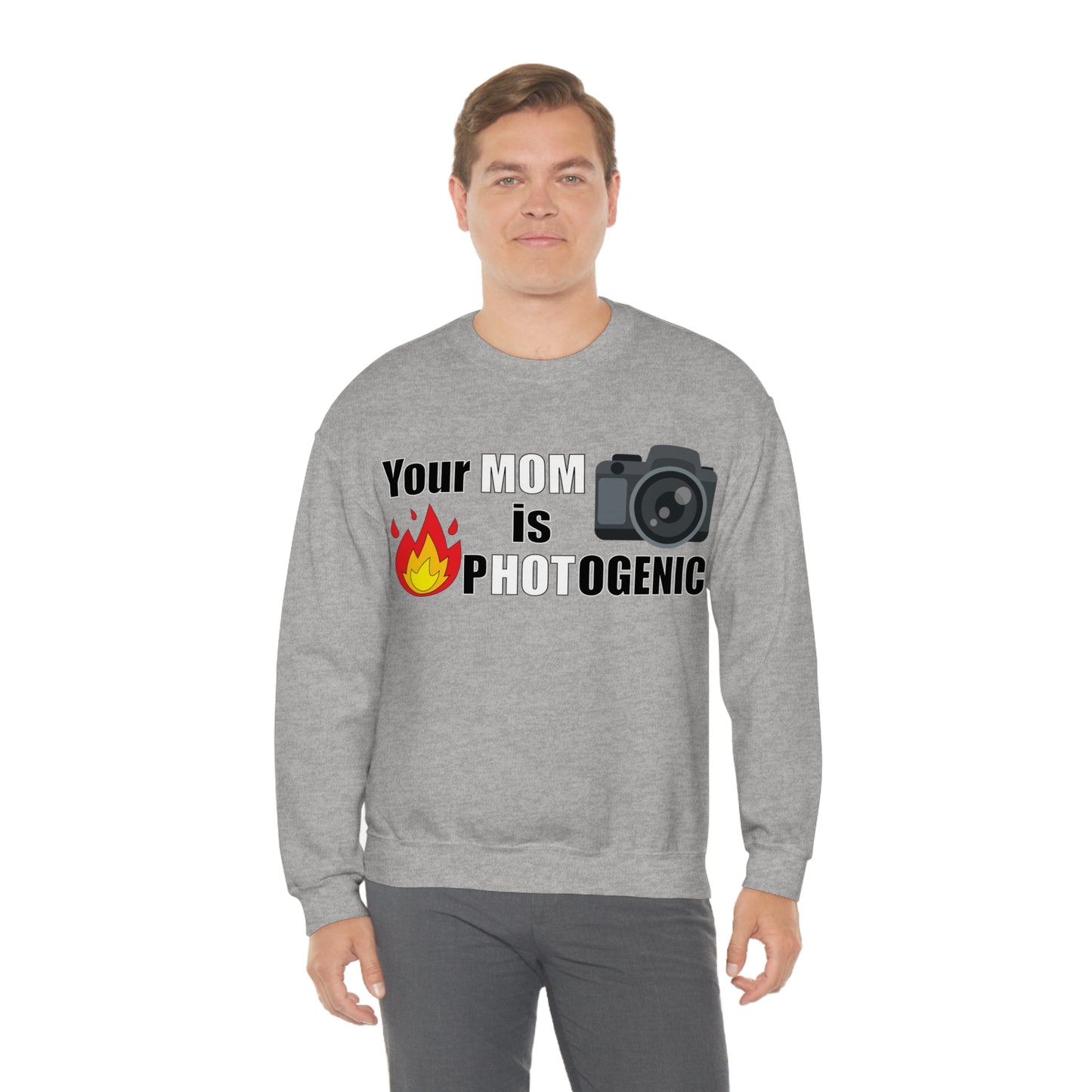 Your Mom is pHOTogenic Hot Crewneck Sweatshirt