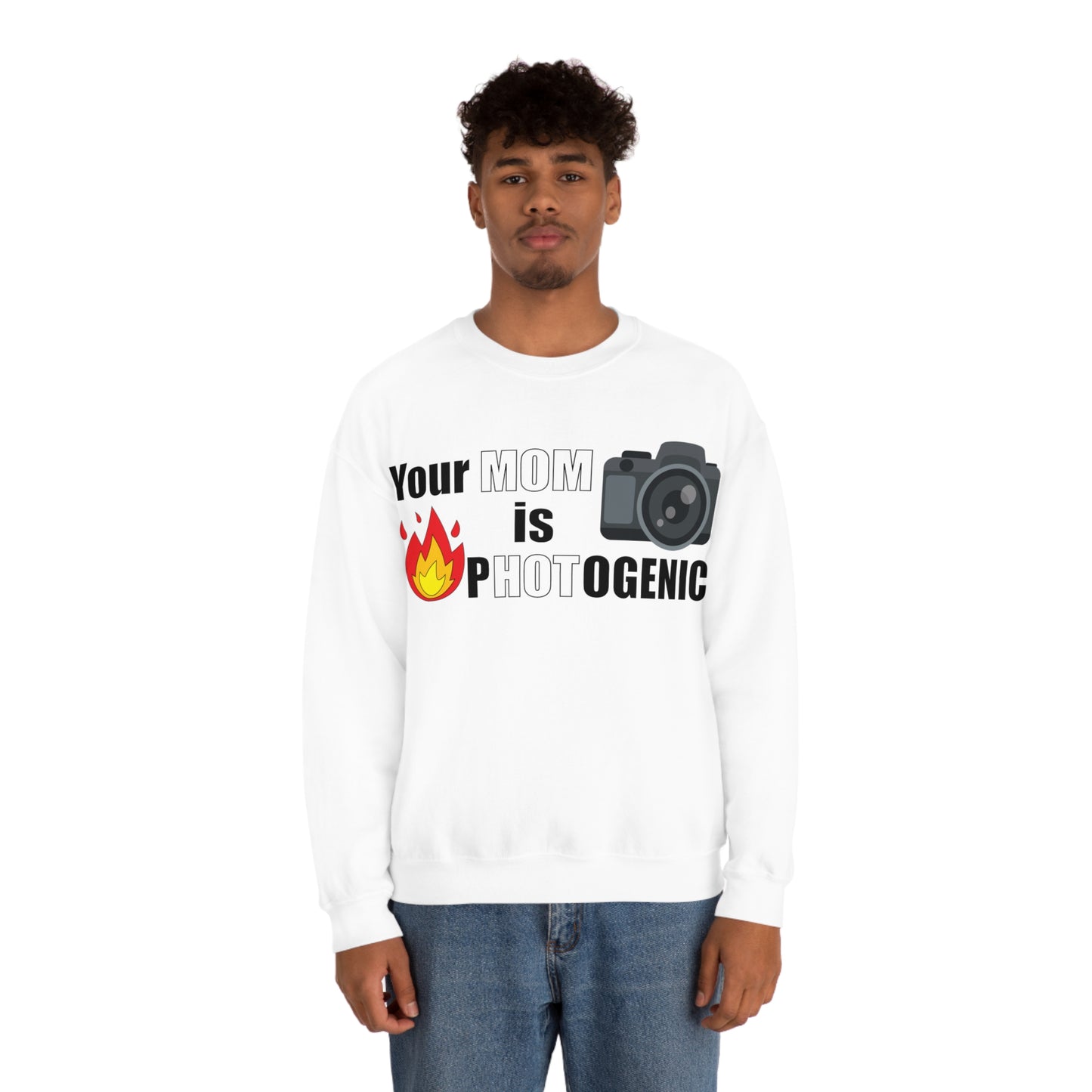 Your Mom is pHOTogenic Hot Crewneck Sweatshirt