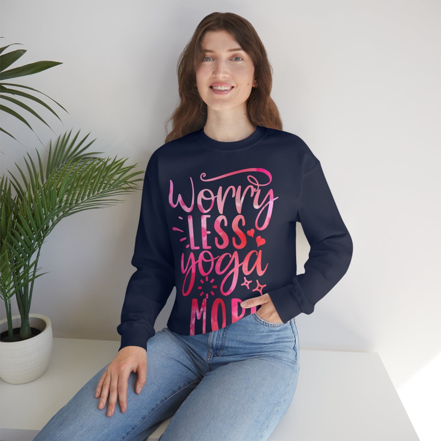 Worry Less Yoga More Crewneck Sweatshirt