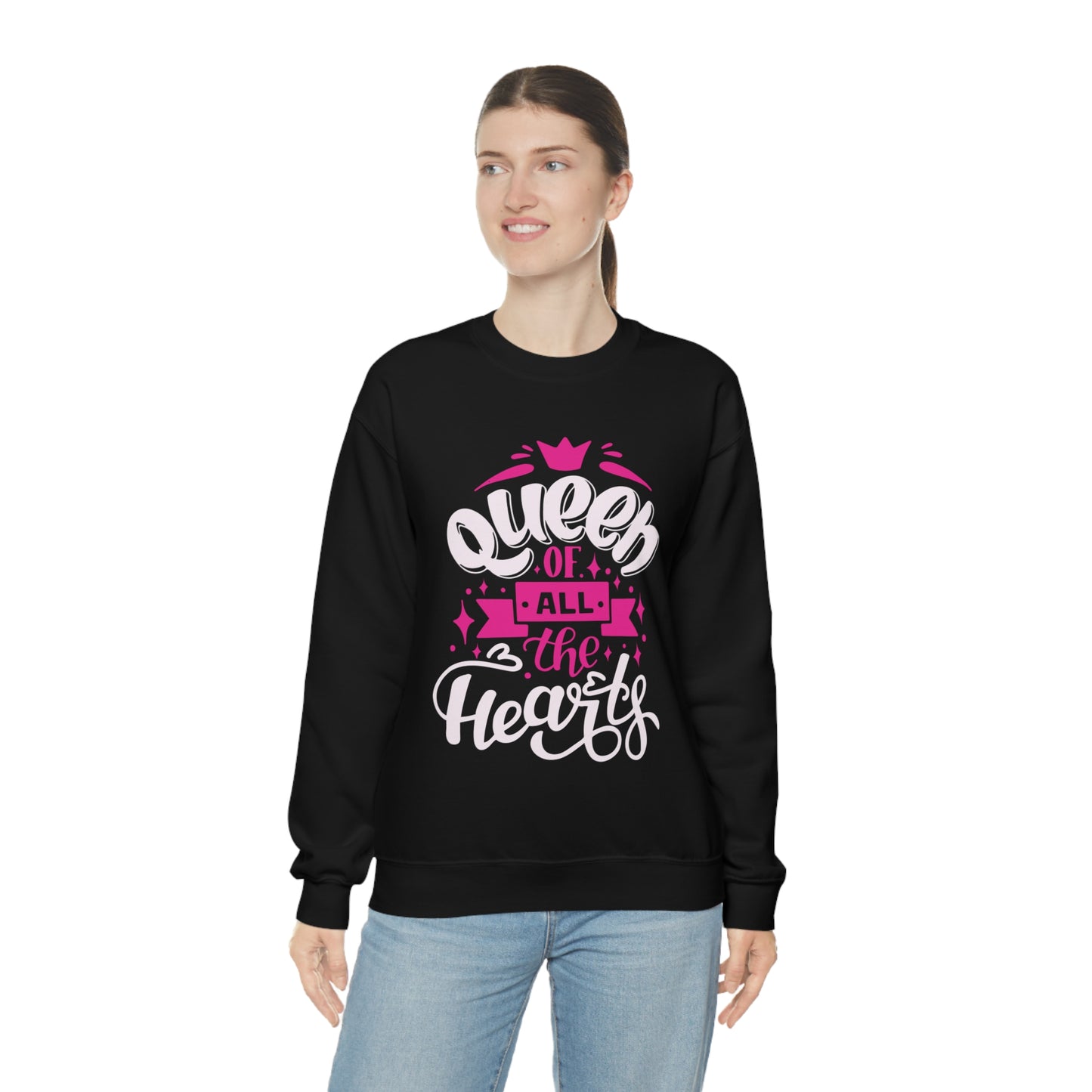 Queen of All The Hearts Crewneck Sweatshirt