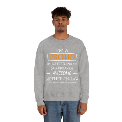 I'm A Proud Daughter in Law Crewneck Sweatshirt