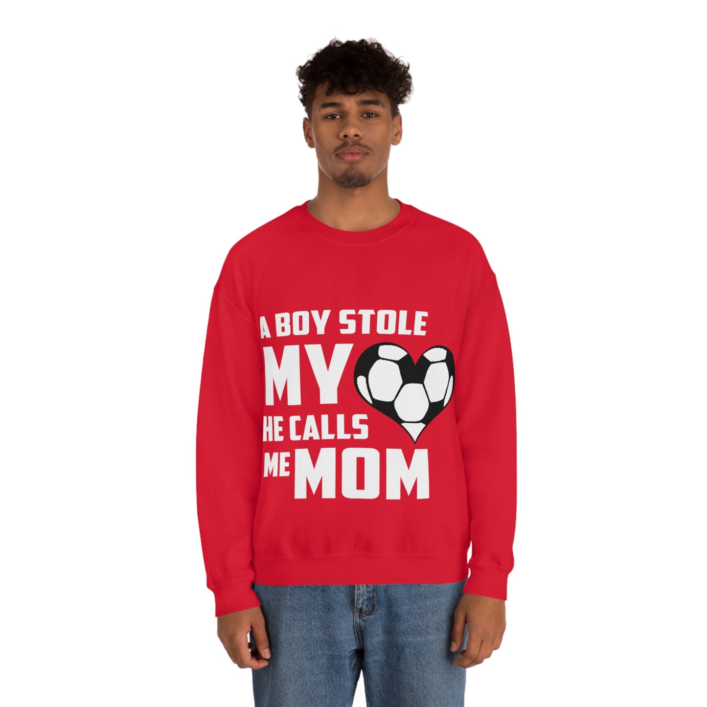 A boy stole my heart he calls me mom Crewneck Sweatshirt