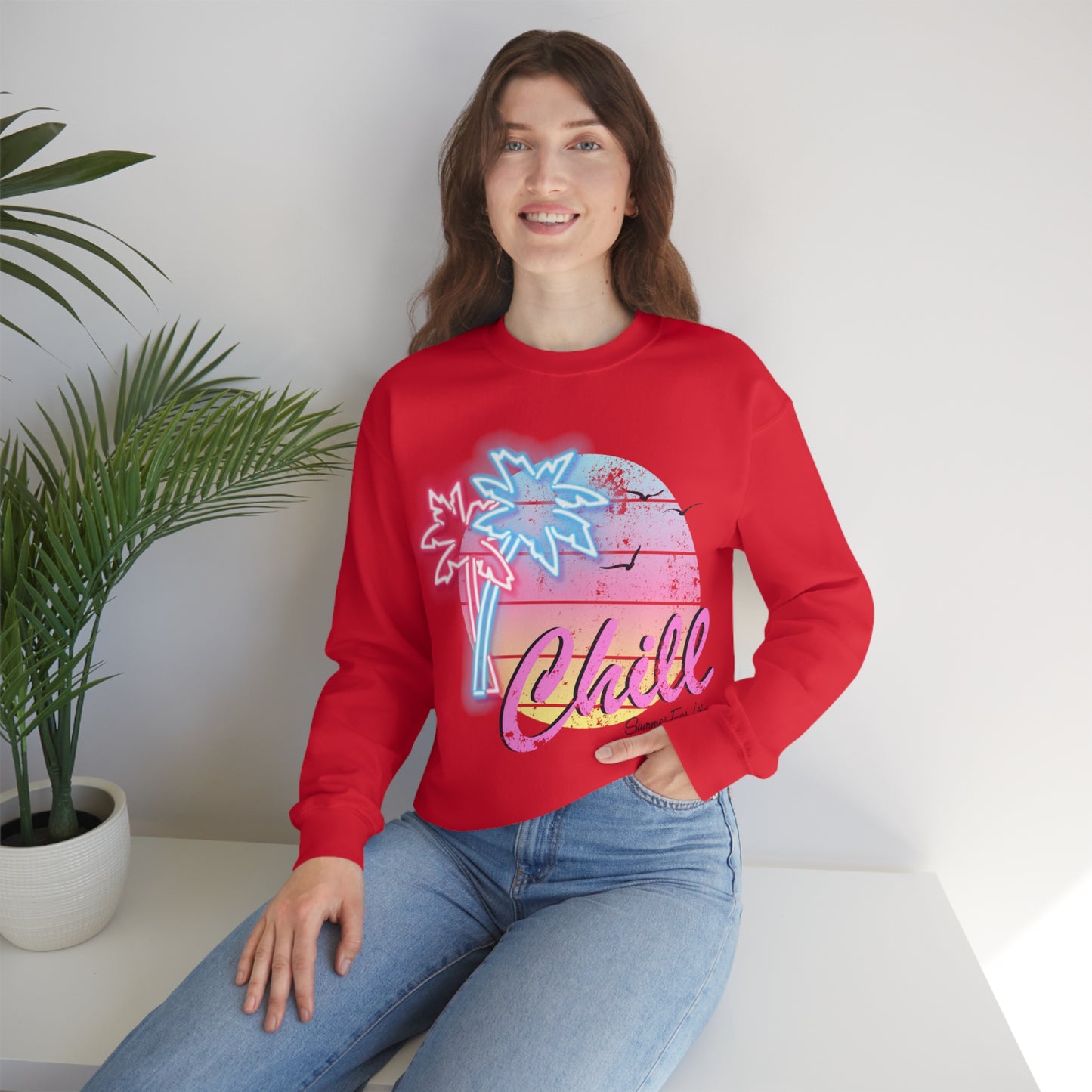 Chill Summer For Life Crewneck Sweatshirt