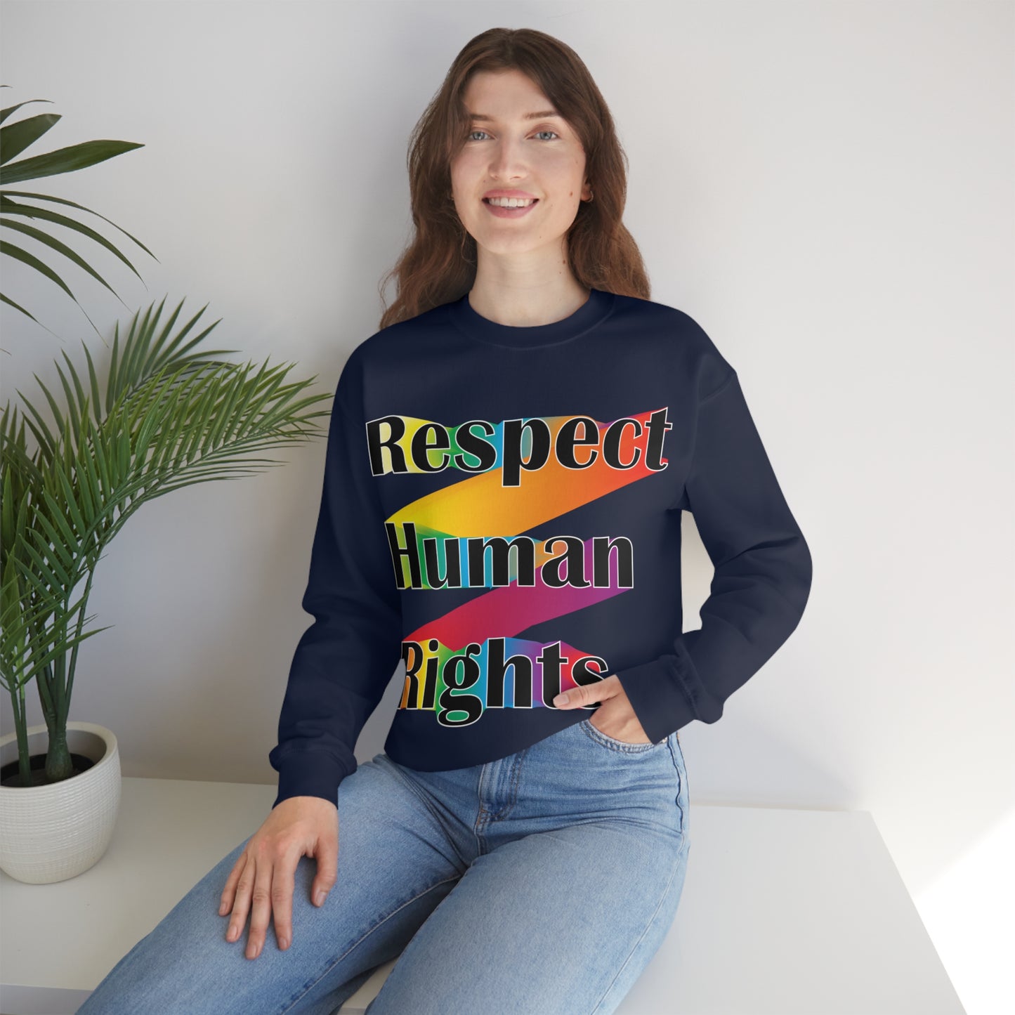 Respect Human Rights Crewneck Sweatshirt