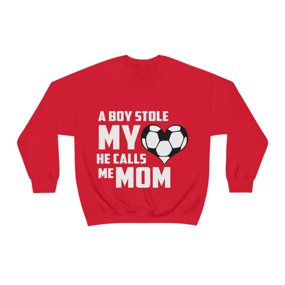 A boy stole my heart he calls me mom Crewneck Sweatshirt