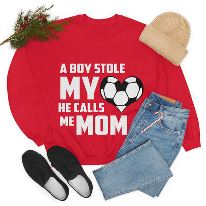 A boy stole my heart he calls me mom Crewneck Sweatshirt