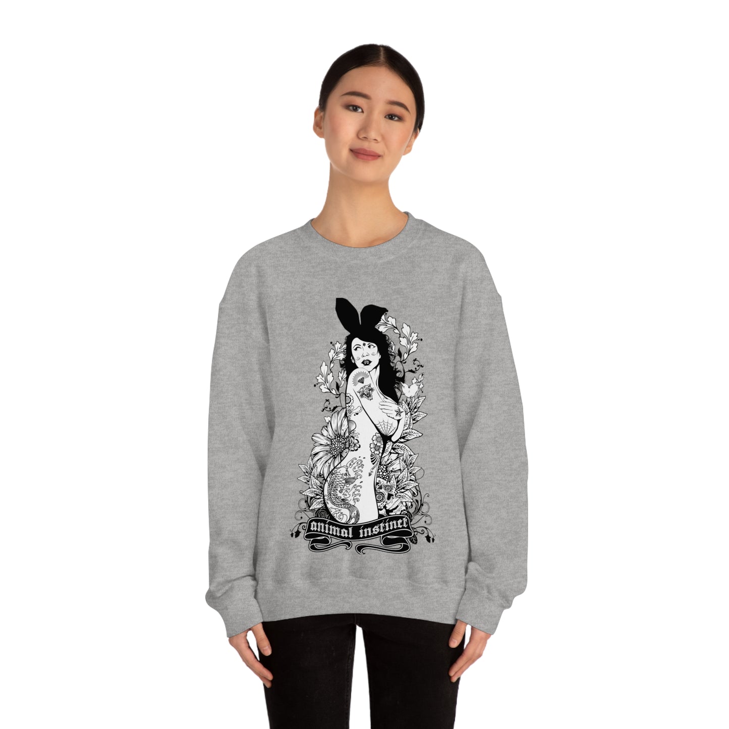 Animal instinct Tattoo Crewneck Sweatshirt